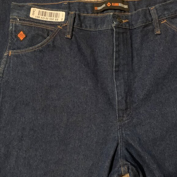 Wrangler Mens Flame Resistant Blue Jeans Relaxed Fit Sz 38x36 FR13MWZ HRC2/2112 - Picture 9 of 14